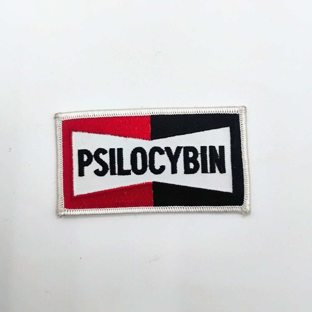 THC Clothing Parody Embroidered Patch Red Black White Iron-On Sew-On VTG 90s NOS